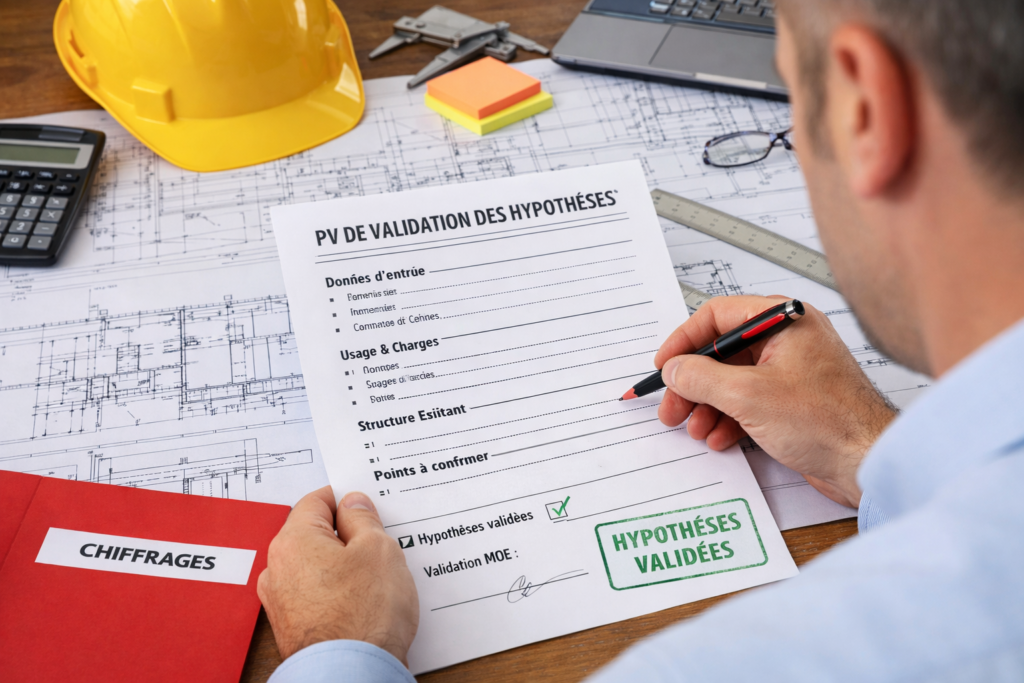 PV de validation des hypothèses structurelles